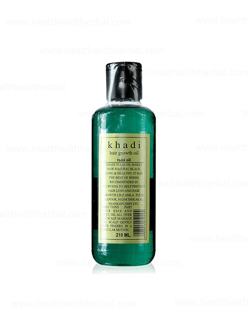 Buy Khadi Tulsi Hair Oil in Delhi, India at healthwithherbal