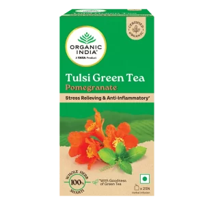 Organic India Tulsi Green Tea Pomegranate