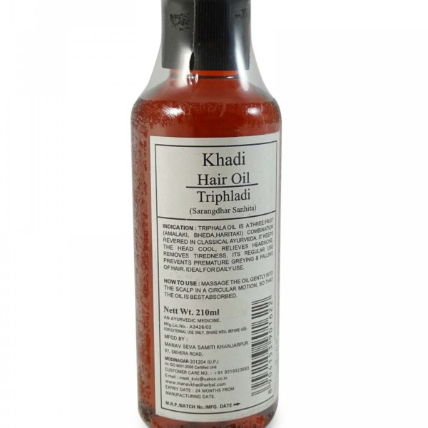 buy Khadi Triphladi Hair Oil 210ml in Delhi,India