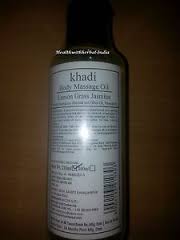 buy khadi Body massage oil (Lemon Grass Jasmine) in Delhi,India