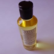 buy Khadi Face & Body Massage Oil with almond oil Vitamin-E, Sandalwood Oil 210ml in Delhi,India