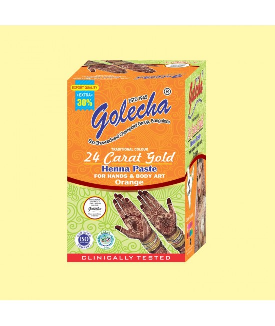 buy Golecha 24 Carat Gold Orange Henna Paste in Delhi,India buy Golecha 24 Carat Gold Orange Henna Paste in Delhi,India