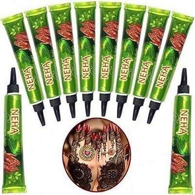 buy Neha Natural Henna Black Tubes (Pack of 10) in Delhi,India