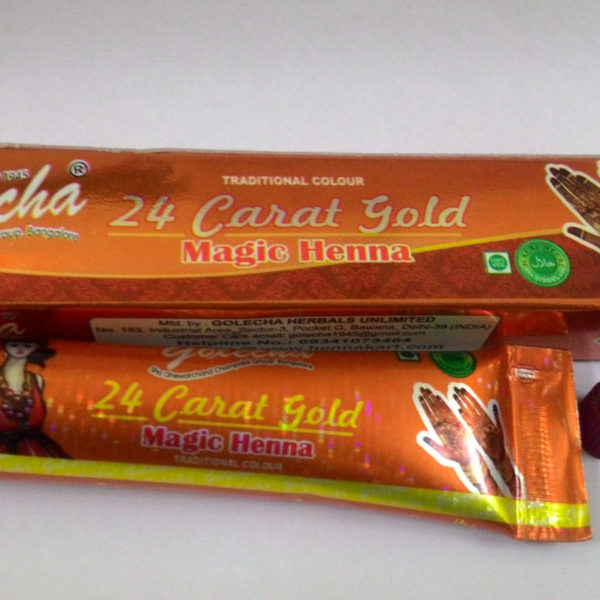 buy Golecha 24 Carat Gold Magic Henna Orange Tubes (Pack of 12) in Delhi,India