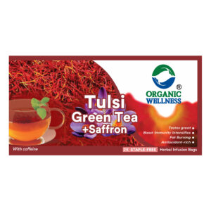 Organic Wellness Tulsi & Saffron Green Tea Bags