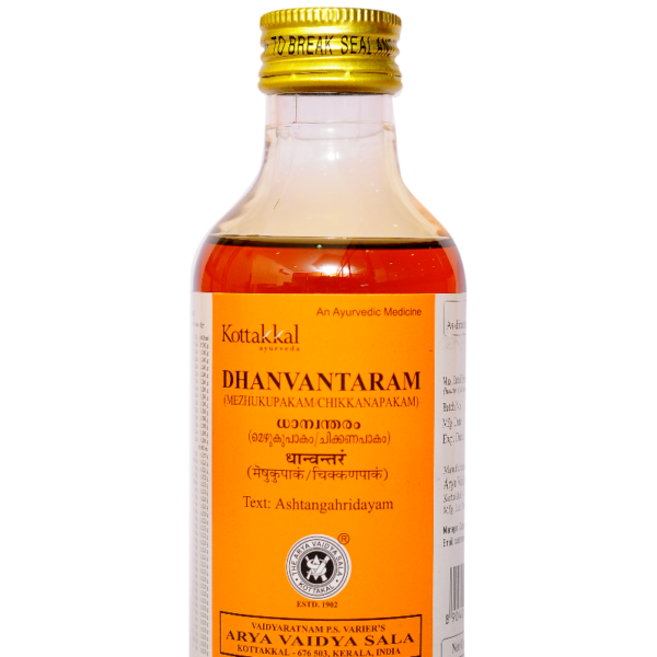 buy Arya Vaidya Sala  Ayurvedic Dhanvantaram Mezhukupakam Tailam 200ml in Delhi,India