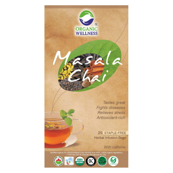 buy Organic Wellness Masala Chai Green Tea Bags in Delhi,India