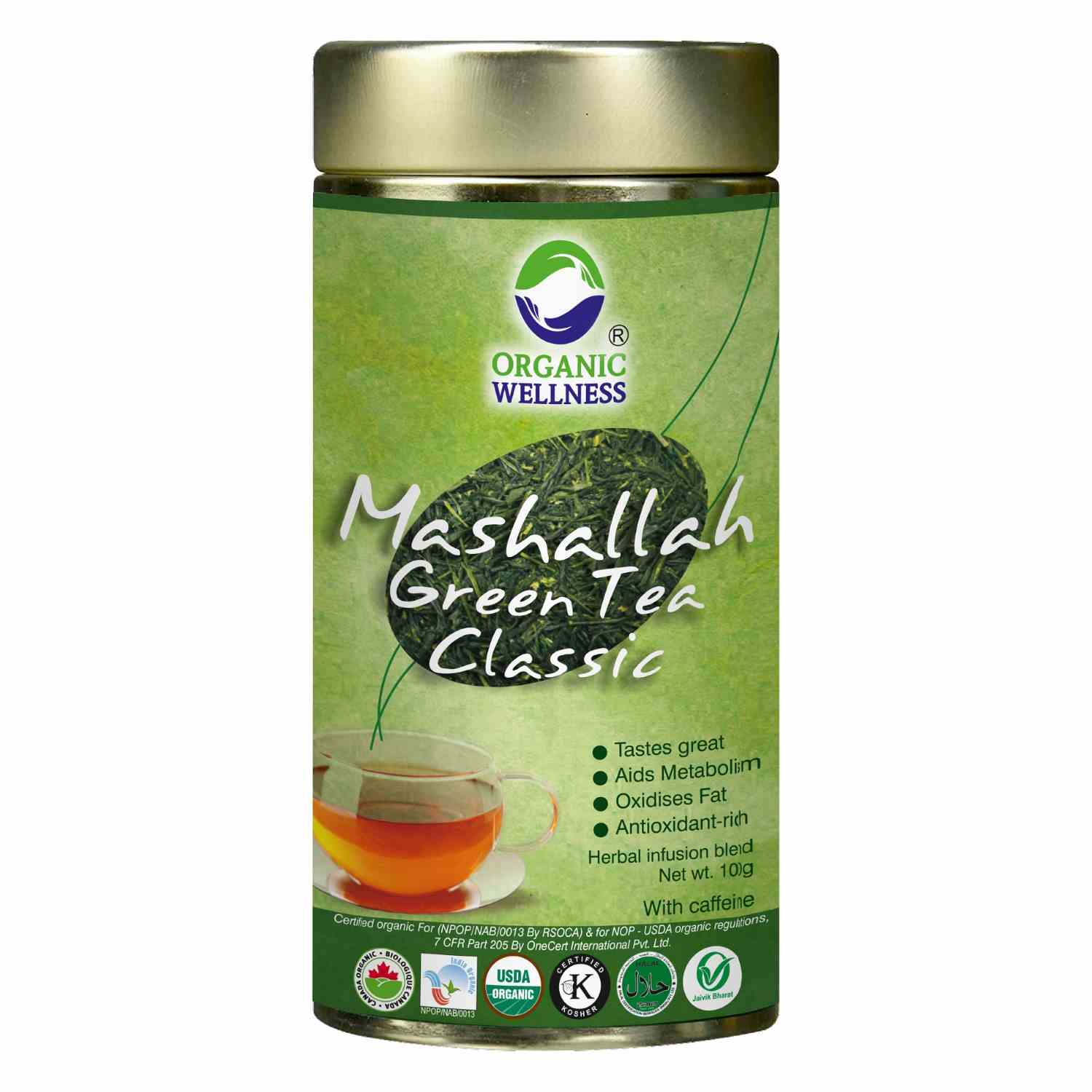 Organic Wellness Mashallah classic Tulsi Green Tea