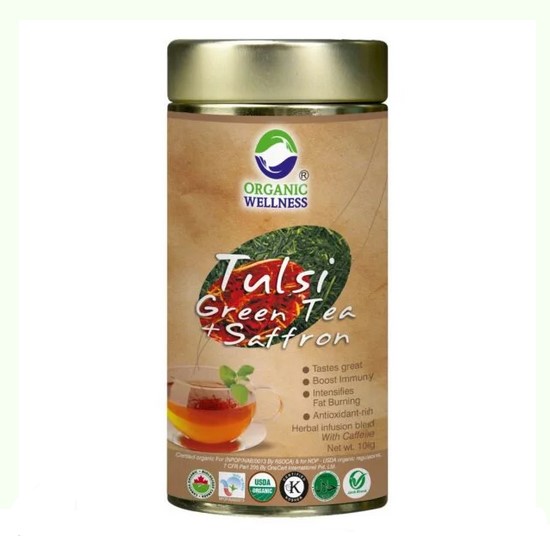 Organic Wellness Tulsi Saffron Green Tea