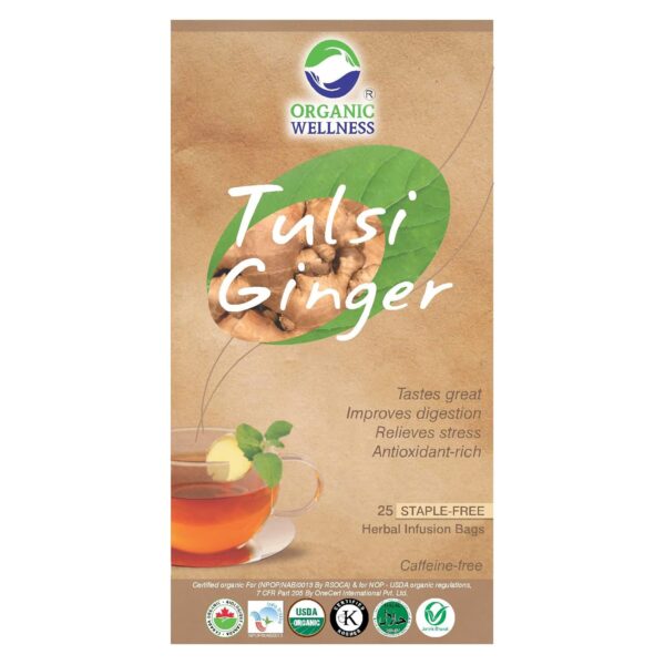 buy Organic Wellness Tulsi Ginger Green Tea Bag in Delhi,India