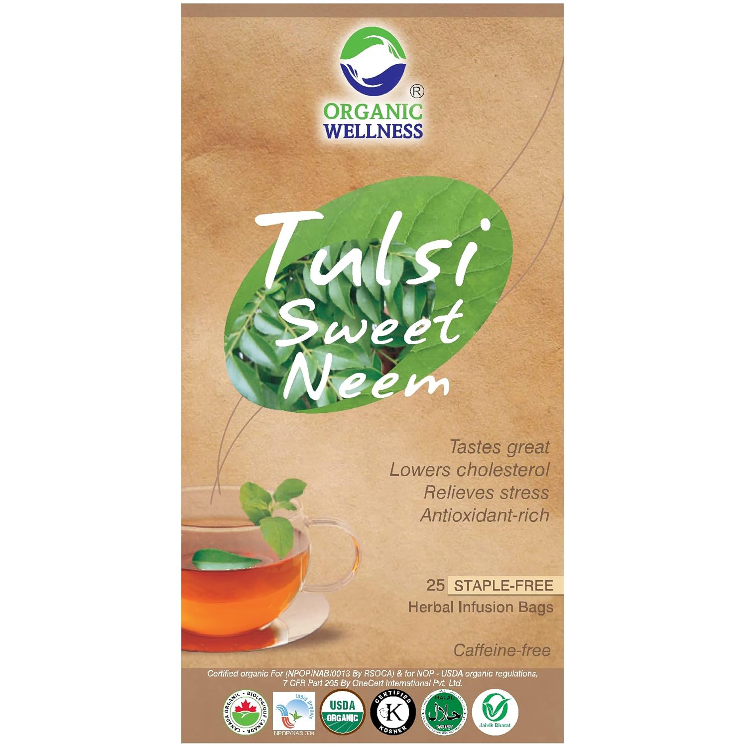 Organic Wellness Tulsi & Sweet Neem Green Tea Bags