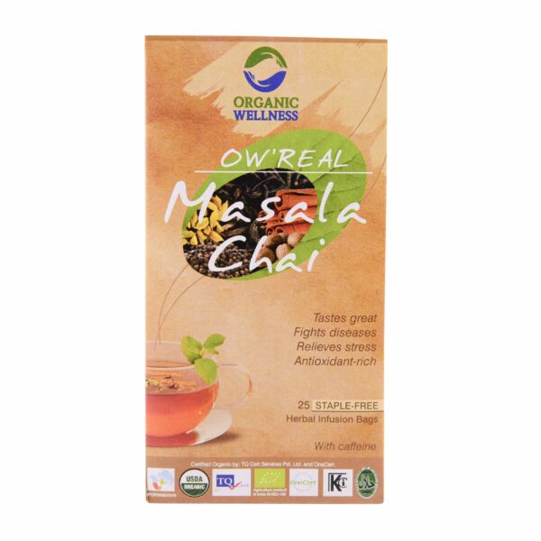 buy Organic Wellness Masala Chai Green Tea Bags in Delhi,India