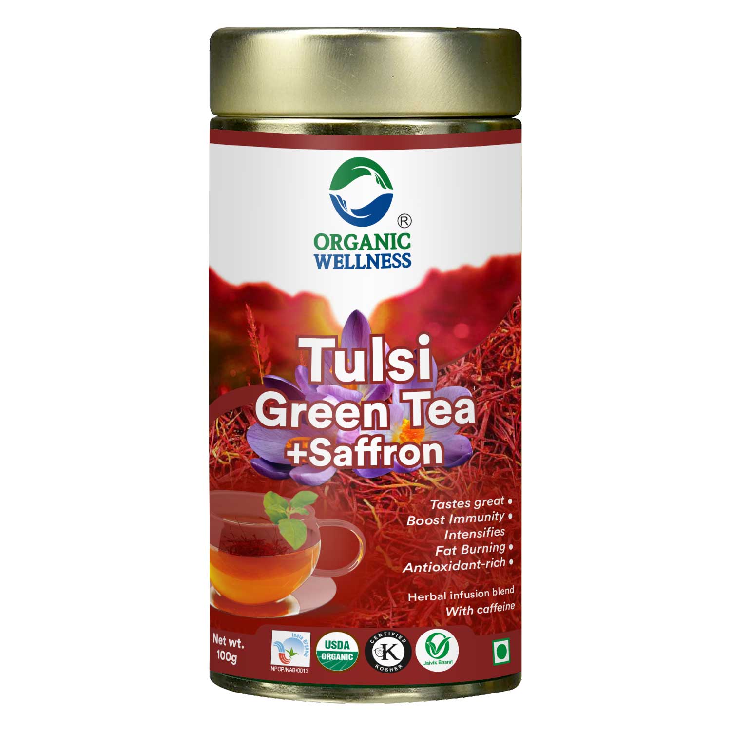 buy Organic Wellness Tulsi Saffron Green Tea in Delhi,India buy Organic Wellness Tulsi Saffron Green Tea in Delhi,India