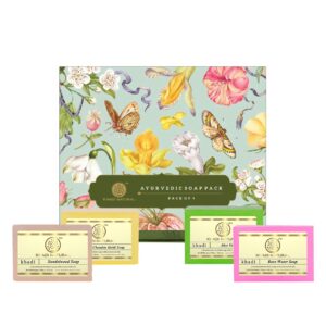 Khadi Natural Handmade Herbal Soaps (Gift Pack of 4 Soaps)