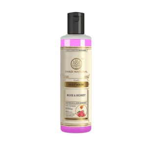 Khadi Natural Rose & Honey Bath Body Wash 210ml