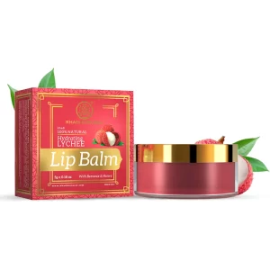Khadi Natural Herbal Lip Balm (Lychee Flavour) With Beeswax & Shea Butter 5g