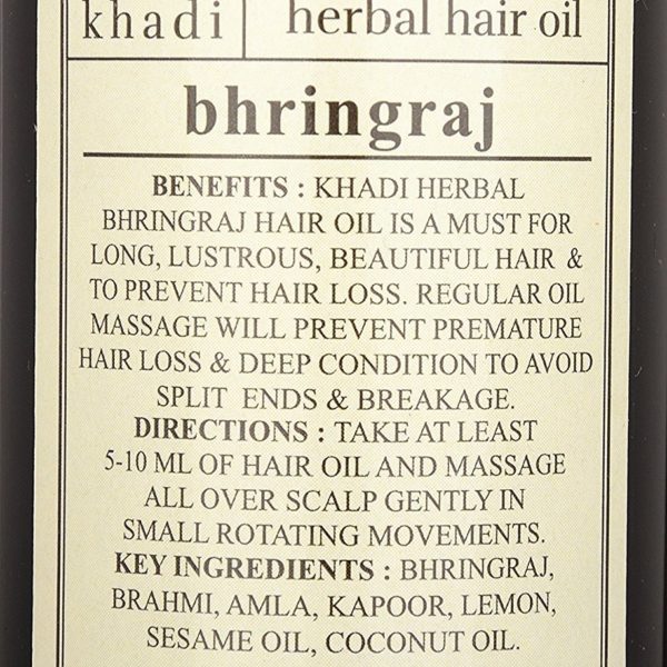 buy Khadi Natural Bhringraj Hair Oil 210ml in Delhi,India