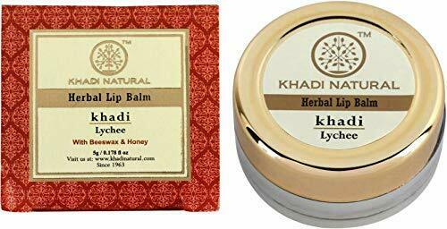 buy Khadi Natural Herbal Lip Balm (Lychee Flavour) With Beeswax & Shea Butter 5g in Delhi,India