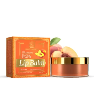 Khadi Natural Peach Lip Balm- With Beeswax & Shea Butter 5g