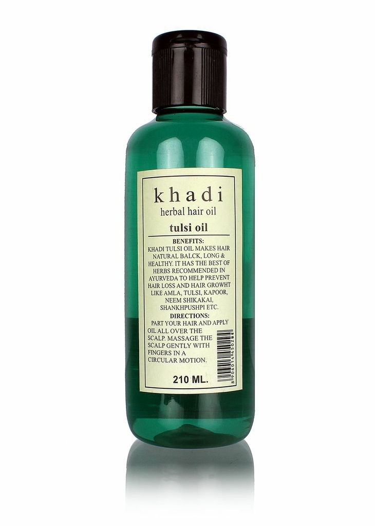 Buy Khadi Natural Tulsi Hair Growth Oil in Delhi, India at healthwithherbal