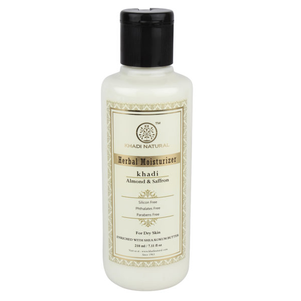 buy Khadi Natural Almond & Saffron Herbal Moisturizer Lotion in Delhi,India