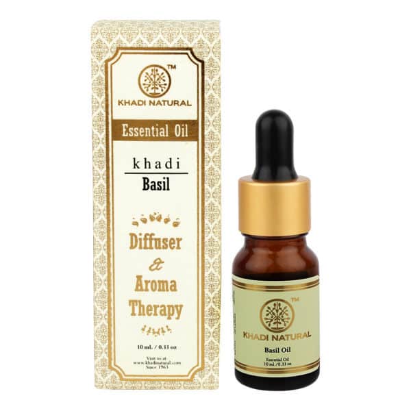 buy Khadi Natural Basil Essential Oil in Delhi,India