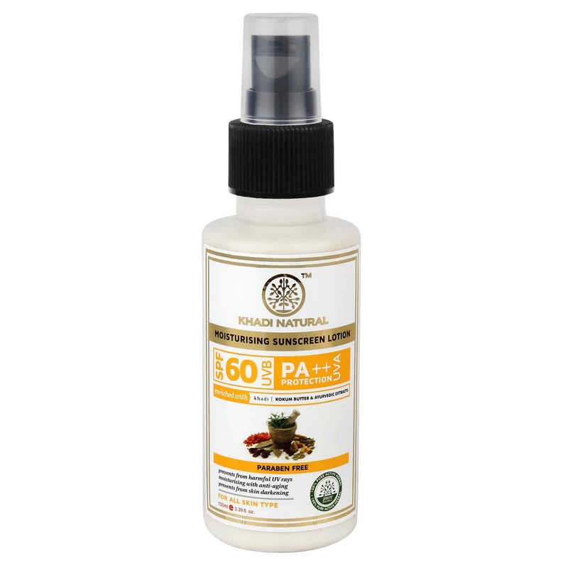Khadi Natural SPF 60 UVB PA++ Sunscreen Moisturising Lotion