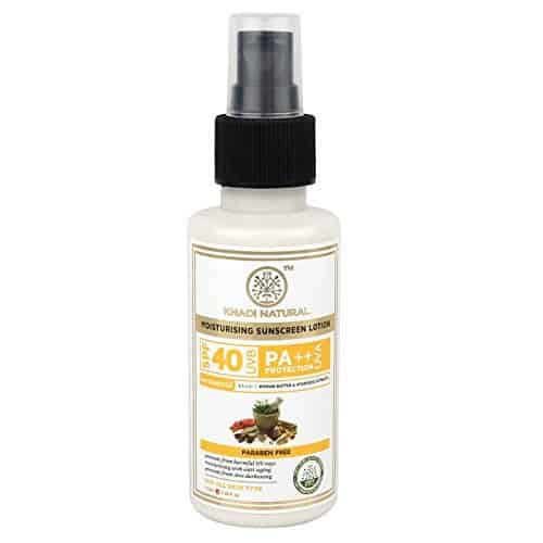 buy Khadi Natural SPF 40 UVB PA++ Sunscreen Moisturising Lotion in Delhi,India