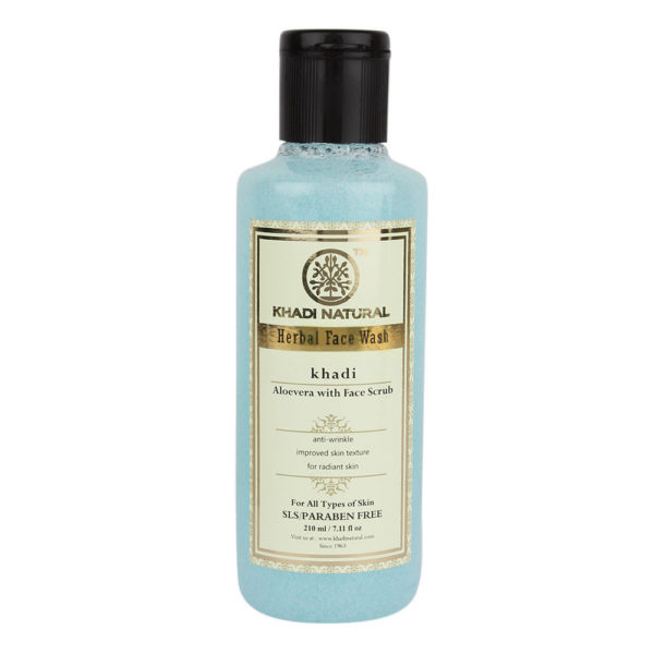 buy Khadi Natural Aloevera Face Wash With Scrub (SLS & Paraben Free) in Delhi,India