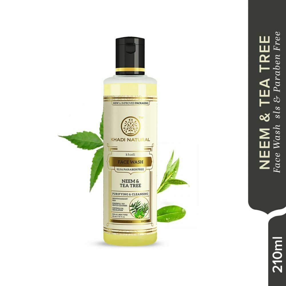 Khadi Natural Neem & Teatree Face Wash- SLS & Paraben Free