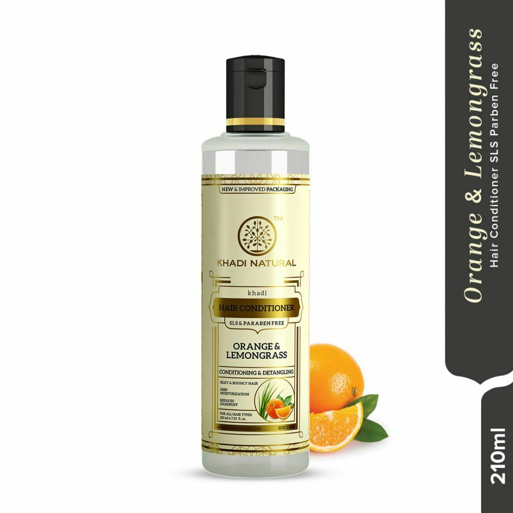 Khadi Natural Herbal Orange & Lemongrass Hair Conditioner- SLS & Paraben Free