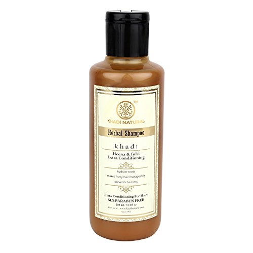 buy Khadi Natural Henna Tulsi Extra Conditioning Shampoo SLS/PARABEN FREE 210ML in Delhi,India