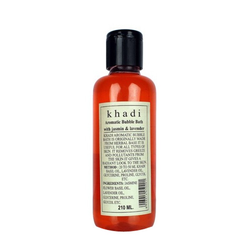 Khadi Natural (Jasmin & Lavender) Herbal Aromatic Bubble Bath 210ml