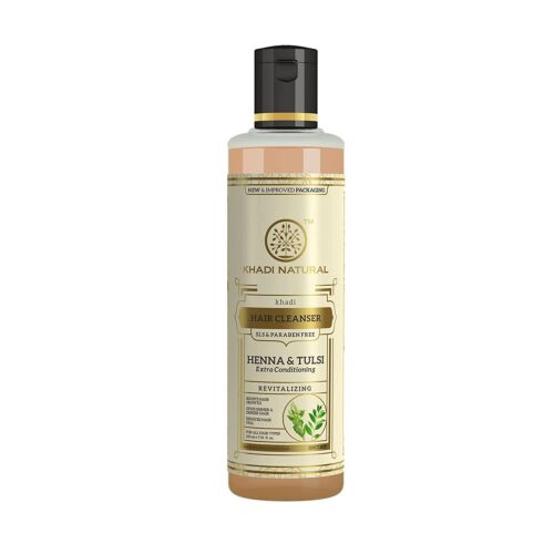 buy Khadi Natural Henna Tulsi Extra Conditioning Shampoo SLS/PARABEN FREE 210ML in Delhi,India