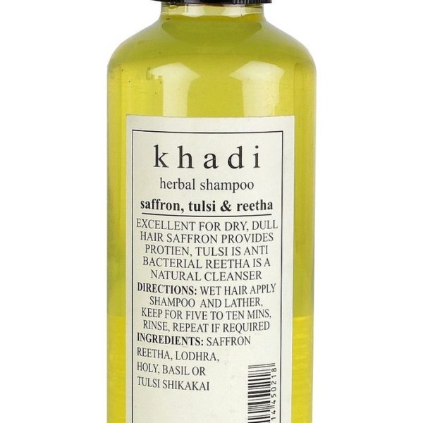 buy Khadi Natural Saffron, Tulsi & Reetha Shampoo in Delhi,India