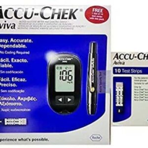 Accu-Chek Aviva Glucose Meter and Lancing Device with Free 10 Testing Strips