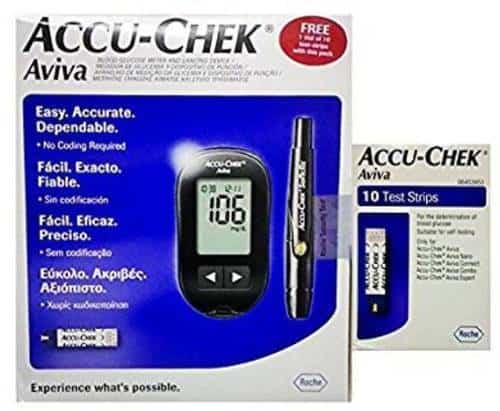 buy Accu-Chek Aviva Glucose Meter and Lancing Device with Free 10 Testing Strips in Delhi,India