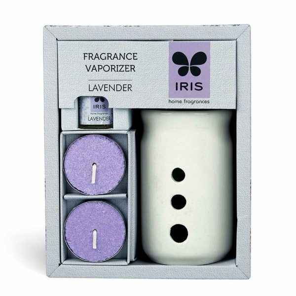 buy Iris Fragrance Lavender Vaporizer 2 Tealights with 5ml Oil in Delhi,India