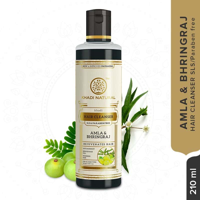 Khadi Natural Herbal Amla & Bhringraj Shampoo- SLS & Paraben Free