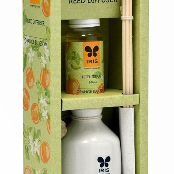 buy Iris Home Fragrances Reed Diffuser With Ceramic Pot Orange Blossom in Delhi,India