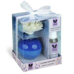 Iris Home Fragrances French Lavender Oil with Flower Diffuser