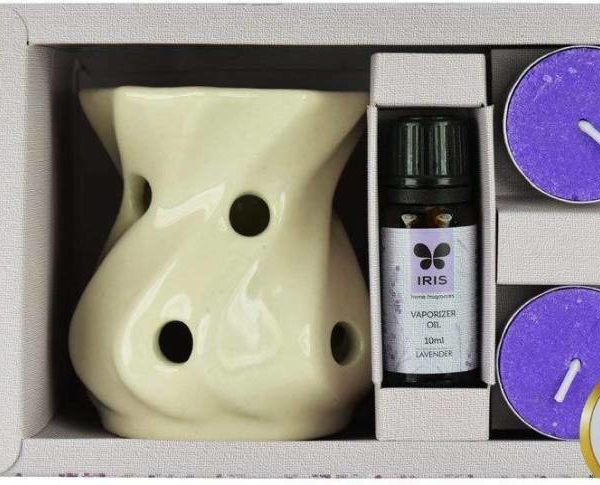 buy Iris Fragrance Lavender Vaporizer 2 Tealights with 10ml Oil in Delhi,India