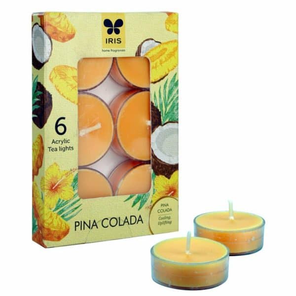 buy Iris Pina Colada Fragrance Acrylic Tealight Candles in Delhi,India
