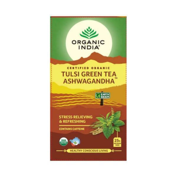 buy Organic India Tulsi Green Tea Ashwagandha Tea Bags in Delhi,India