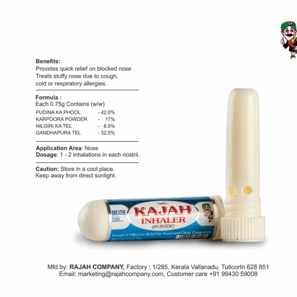 buy Rajah Group Kajah Inhaler (Pack of 4) in Delhi,India