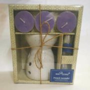 buy Mr. Aroma French Lavender Gift Set Ceramic Burner + Aroma Oil + Tea Lights in Delhi,India