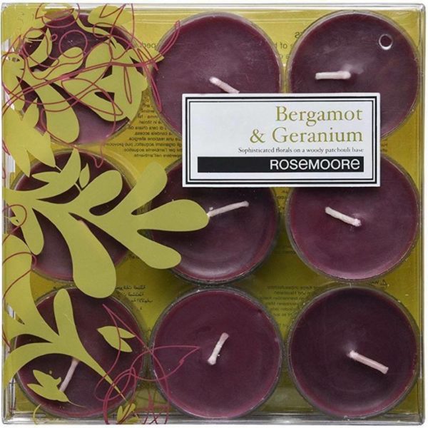 buy Rosemoore Scented Tea Lights Bergamot & Geranium Candles in Delhi,India