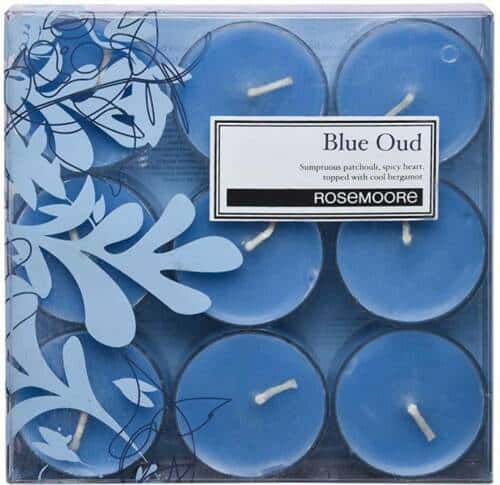 buy Rosemoore Scented Tea Lights Blue Oud Candles in Delhi,India