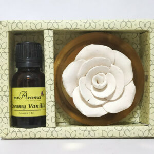 Mr. Aroma Creamy Vanilla Aroma Plate Flower Diffuser