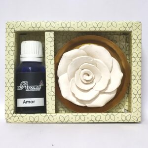 Flower Diffuser Gift Set with Amor Vaporizer Oil By Mr. Aroma